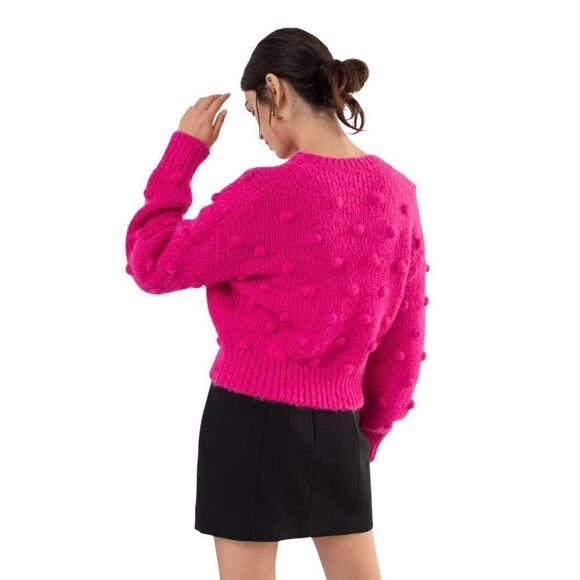 & Other Stories alpaca wool knit bobble fuschia sweater XS - Picture 7 of 7